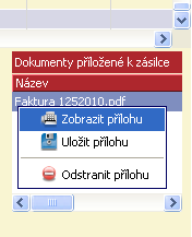 Zobrazení přílohy v programu Poštmistr